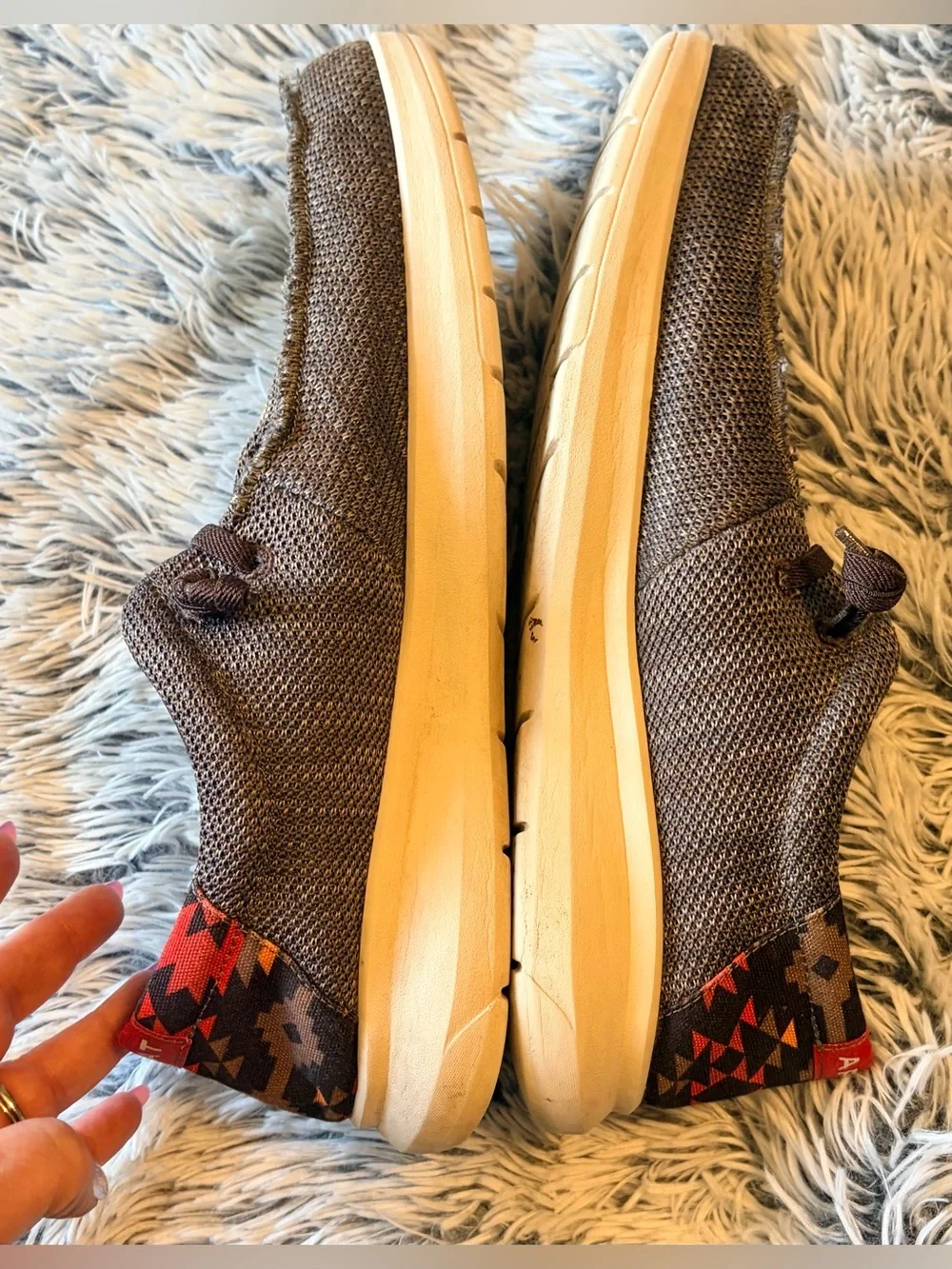 Ariat Hilo Stretch Lace Heathered Brown/Red Aztec Print
